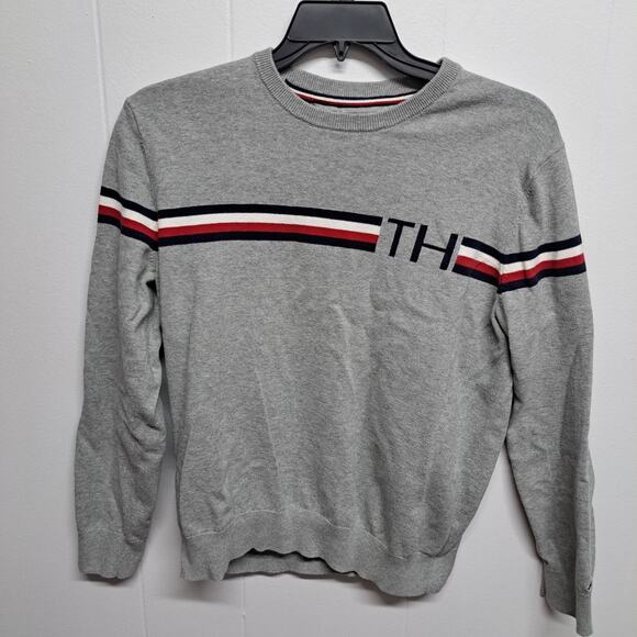 Tommy Hilfiger Other - Tommy Hilfiger Men's Shirt & Sweater Bundle Size L Gray Logo Stripe Casual Lot